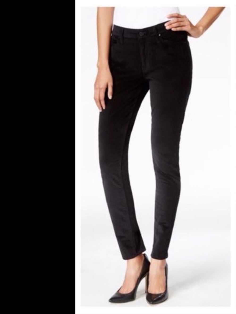 Calvin Klein Black Velvet Skinny Legging Pants 12